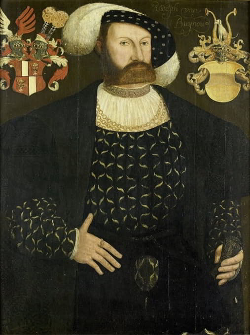 Adriaen van Cronenburg - Presumably Posthumous Portrait of Rudolph van Buynou (d 1542), High Bailiff of Stavoren and ‘Grietman’of Gaasterland