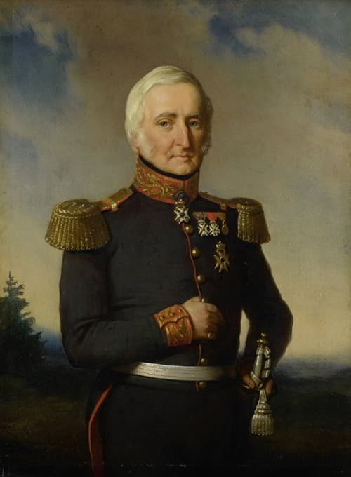 Bastiaan De Poorter - Huibert Gerard Baron Nahuys van Burgst (1782-1858). Lid van de Raad van Nederlands Oost Indië, in het uniform van generaal-majoor titulair