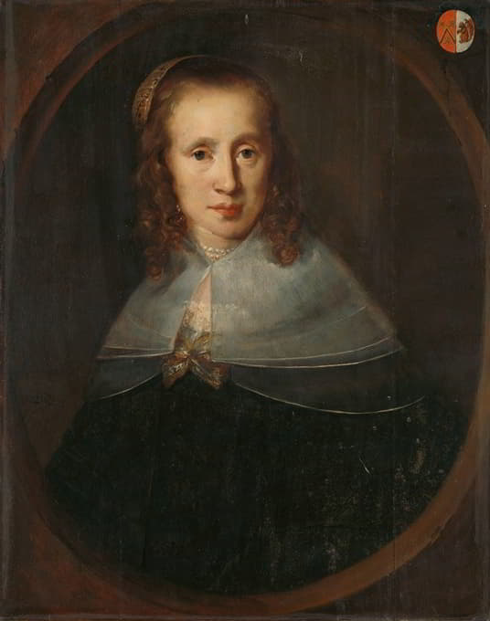 Bernardus Swaerdecroon - Portrait of Digna de Maets. First Wife of François Leydecker