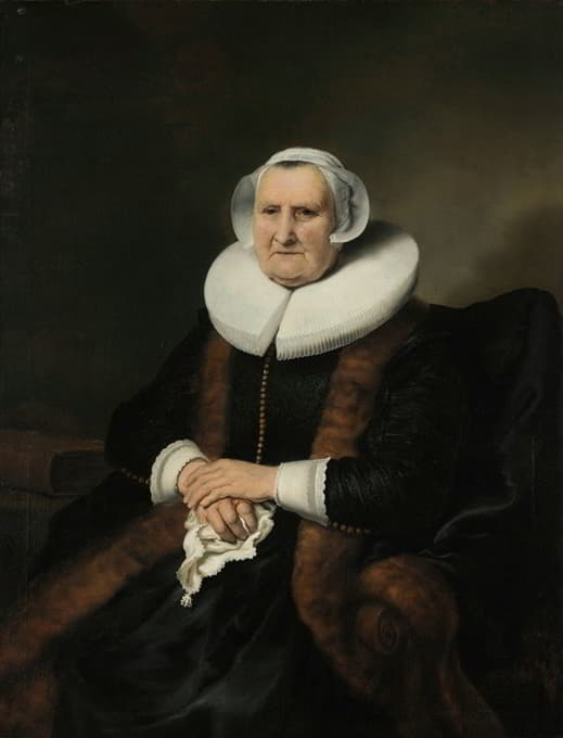 一位老太太的肖像，可能是伊丽莎白·巴斯
