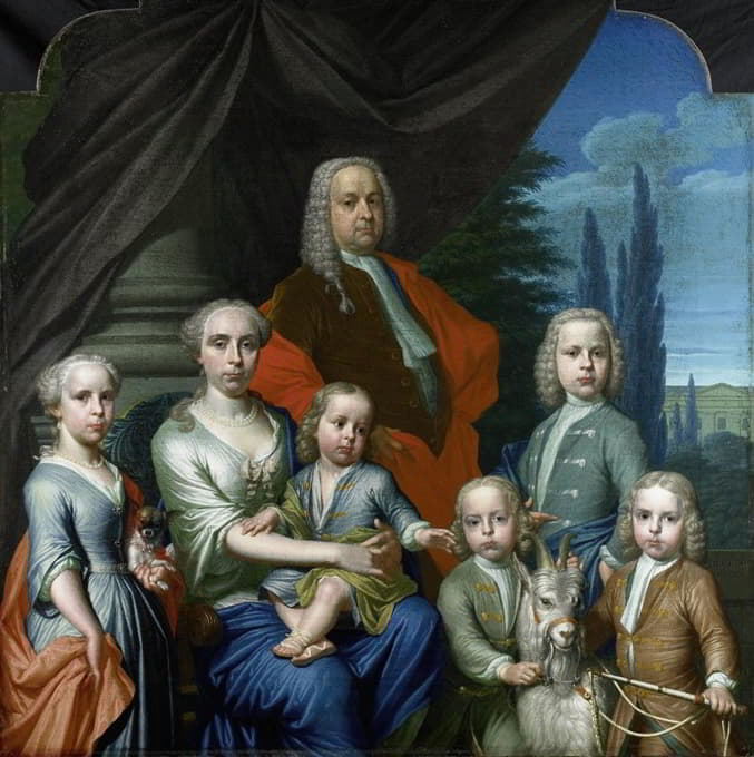 威廉·菲利普·科普斯（1695-1756）及其妻子和孩子