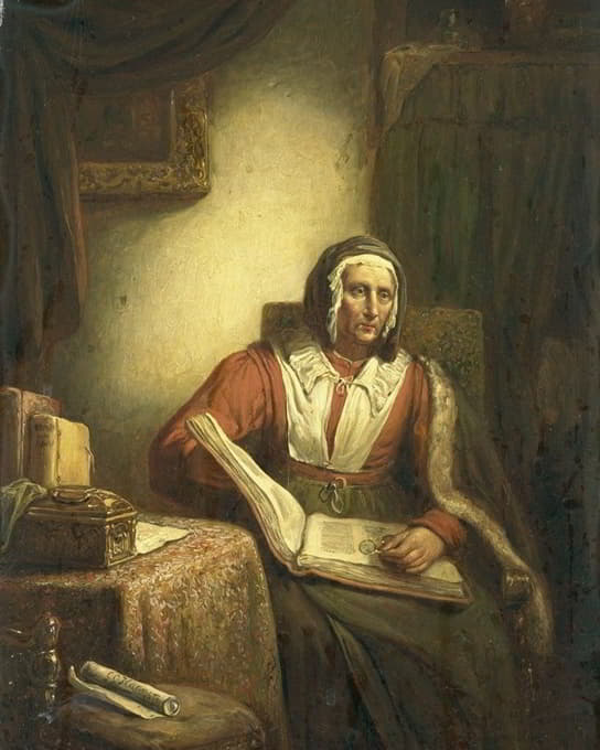Georg Gillis van Haanen - Old Woman Reading