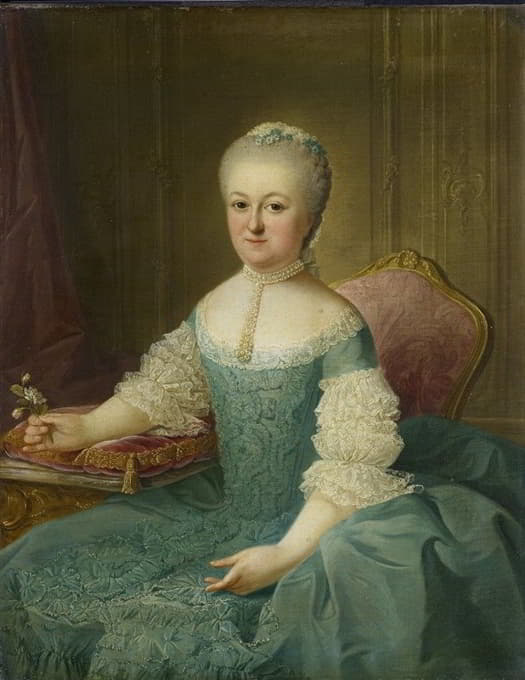范德波尔家族一位女士的肖像，可能是简·范德波尔的妻子安娜·玛丽亚·德德尔
