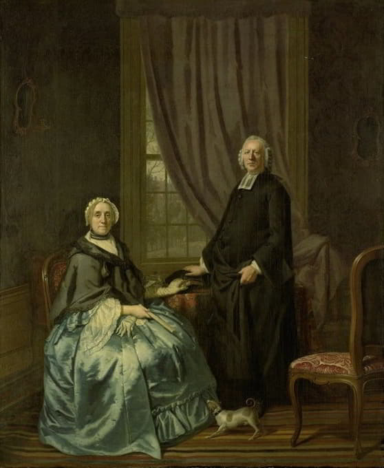 Hendrik Pothoven - Portrait of Petrus Bliek, Remonstrant Minister in Amsterdam, with his Wife Cornelia Drost