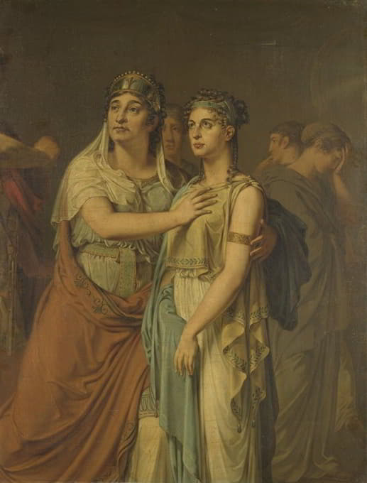 让·拉辛（1639-1999）主演的《伊菲涅亚》（1674）中的女演员乔安娜·科妮莉亚·齐塞尼斯·瓦蒂埃（1762-1827）和格瑞达·雅各布·格雷维林·希尔弗丁克（1786-1827）