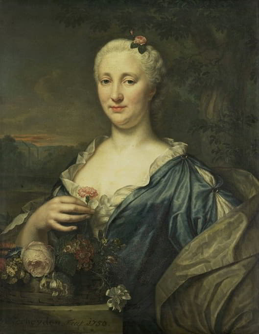 艾格尼丝·玛格丽塔·阿尔比努斯（Agnes Margaretha Albinus）的肖像，科恩拉德·凡·希姆斯克克（Coenraad van Heemskerck）的妻子