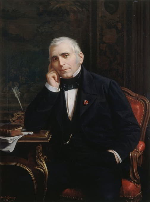 Émile Vernet-Lecomte - Portrait d’Eugène Scribe (1791-1861), auteur dramatique