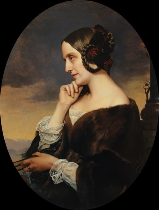 玛丽·德·弗拉维尼（Marie de Flavigny）肖像，阿戈伯爵夫人（1805-1876）
