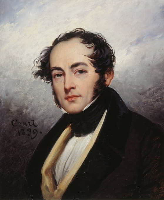 Joseph-Désiré Court - Portrait de Paul de Kock (1793-1871), romancier et auteur dramatique.