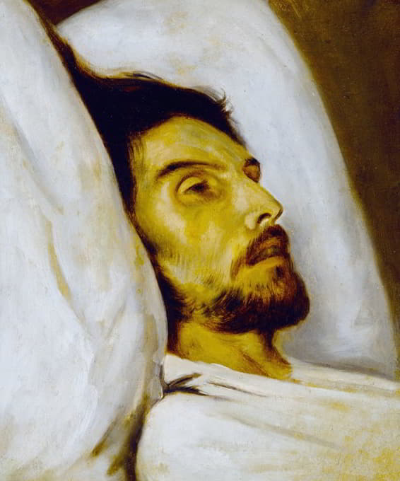 Paul Delaroche - Portrait d’homme sur son lit de mort, autrefois dit Armand Carrel