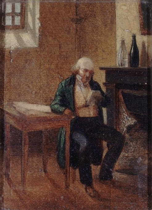 Philippe-Auguste Jeanron - Portrait de Pierre-Jean Béranger (1780-1857), dans sa cellule de Sainte-Pélagie