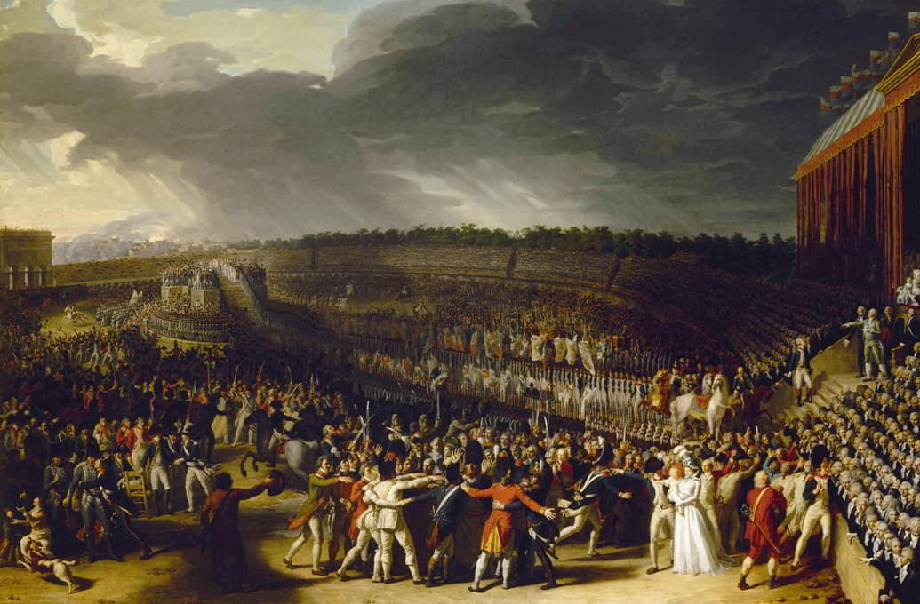 Charles Thévenin - La fête de la Fédération, le 14 juillet 1790, au Champ-de-Mars, actuel 7ème arrondissement.