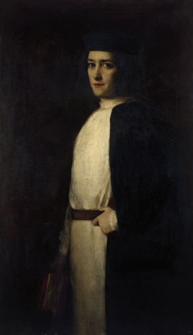 卡罗琳·塞贡德·韦伯（Caroline Segond Wbéber，1867-1945）的肖像画，法国喜剧协会成员，卡图勒·门德斯（Catulle Mendès）的“菲亚米特女王”丹尼洛（Danielo）