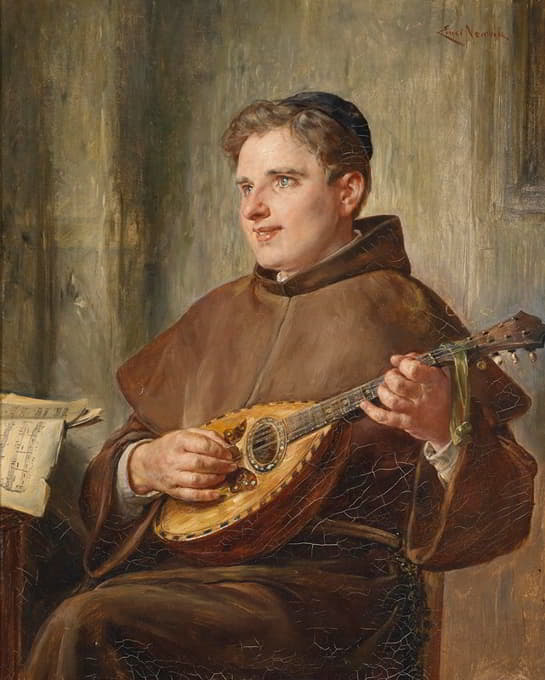 Ernst Nowak - Musizierender Mönch