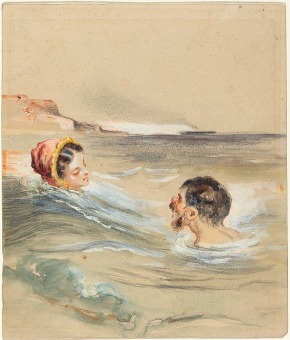 Alfred Grévin - Male and Female Bathers