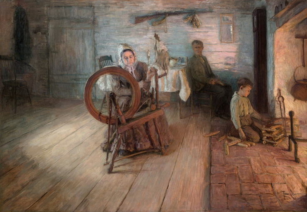 Henry Ossawa Tanner - Spinning By Firelight–The Boyhood of George Washington Gray