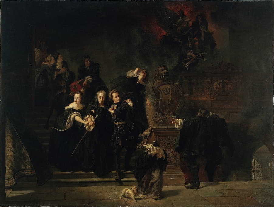 Johan Fredrik Höckert - The Fire at the Royal Palace, Stockholm, May 7th, 1697