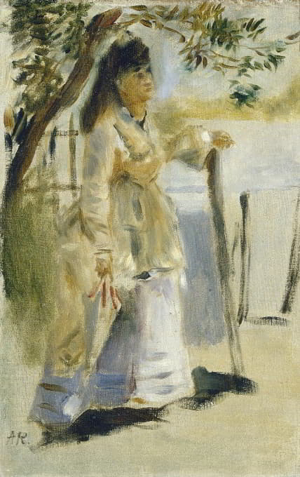 Pierre-Auguste Renoir - Woman by a Fence