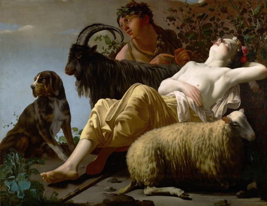 Reyer Jacobsz van Blommendael - Shepherd and Sleeping Shepherdess