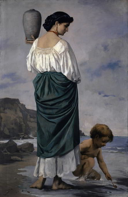 Anselm Feuerbach - At The Beach, Fisher Maiden In Antium
