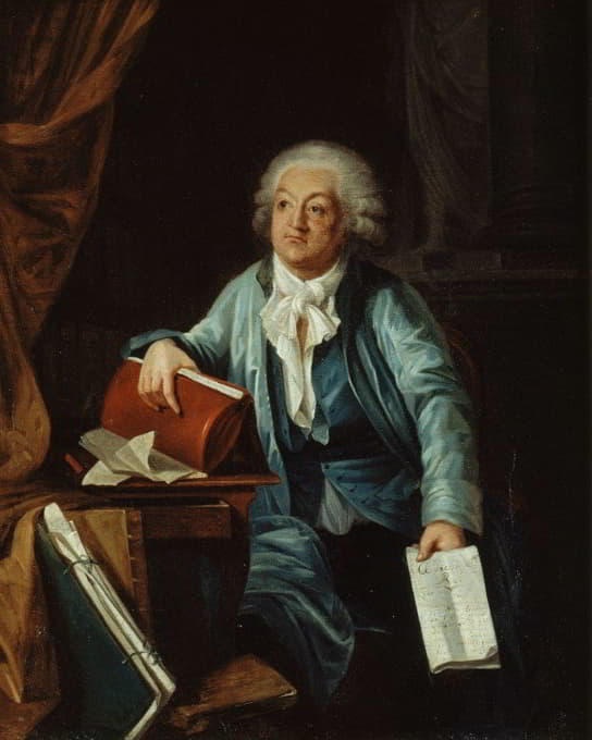 Laurent Dabos - Portrait de Mirabeau (1749-1791) dans son cabinet de travail