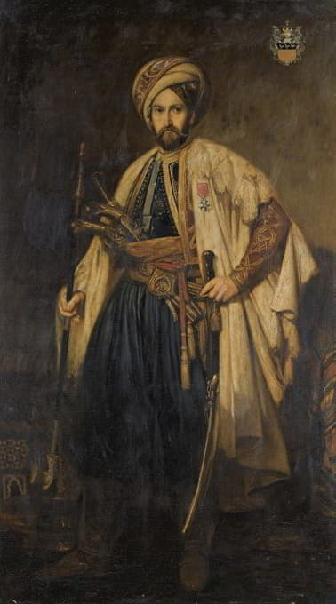 English School - Portrait Of Baron Émile Edward De Wogan Of Rathcoffey