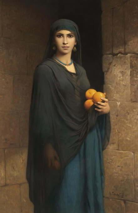 Charles Landelle - Woman With Oranges