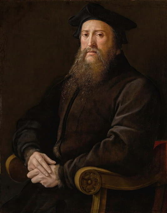 Girolamo Mazzola Bedoli - Portrait Of A Gentleman