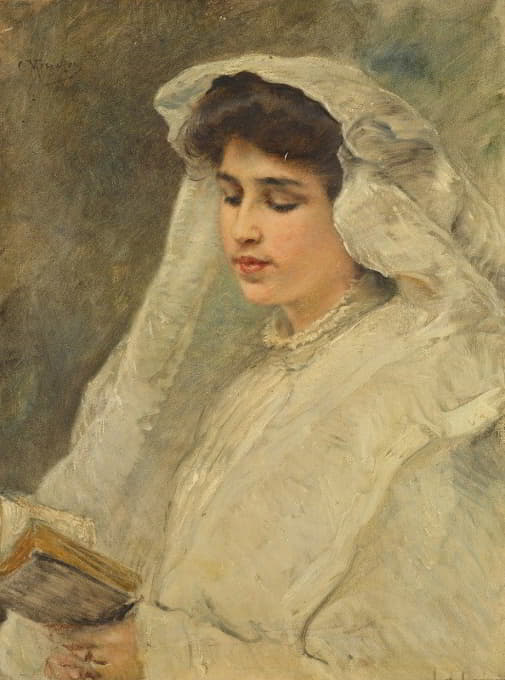 Konstantin Egorovich Makovsky - Woman Reading