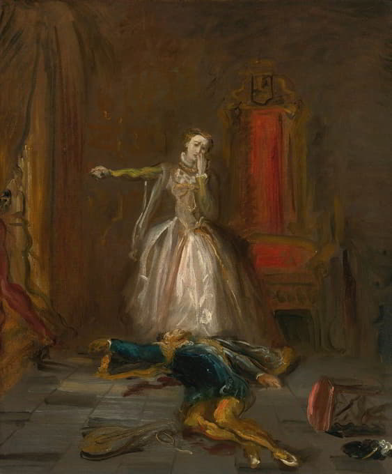 Théodore Chassériau - Mary Stuart Swearing Revenge