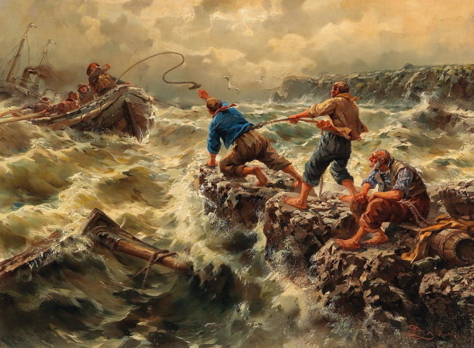 Egide Linnig - Saving the Shipwrecked Sailors