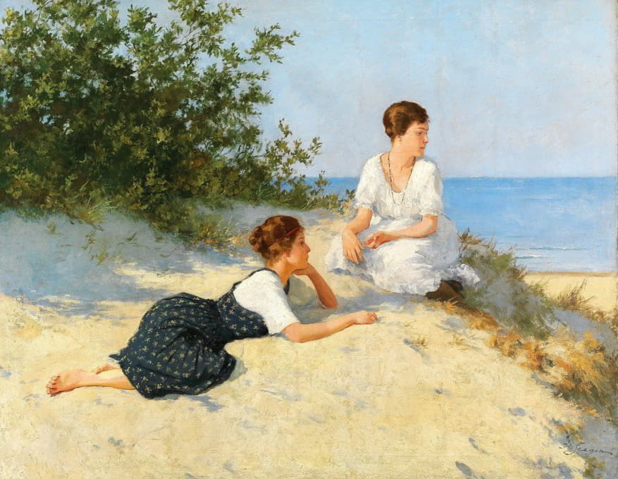 Hermann Seeger - In the dunes on the Baltic Sea shore