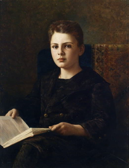 年轻的奥斯卡·弗兰克尔肖像