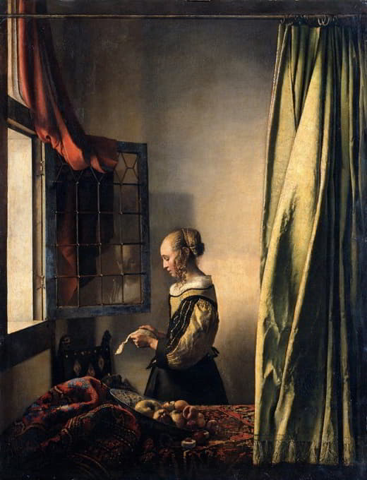 Johannes Vermeer - Girl Reading A Letter By An Open Window