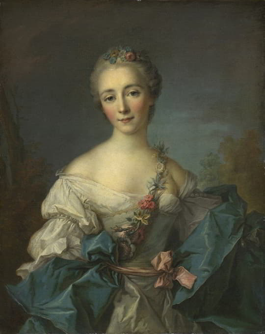 After Jean-Marc Nattier - Portrait of a Young Woman