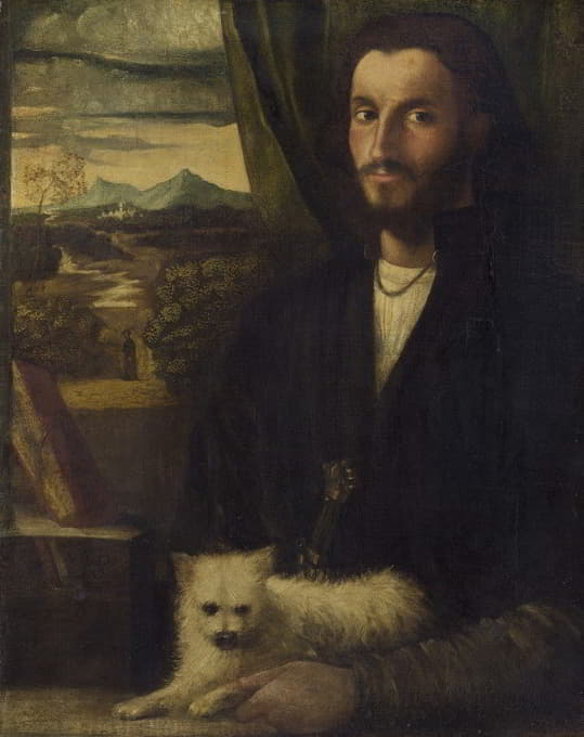 Cariani - Portrait of a Man with a Dog