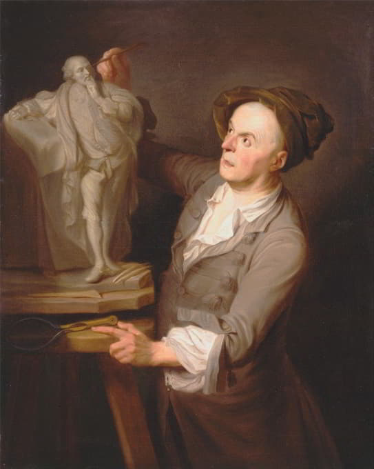 路易斯·弗朗索瓦·鲁比利亚克为他的莎士比亚纪念碑做模特