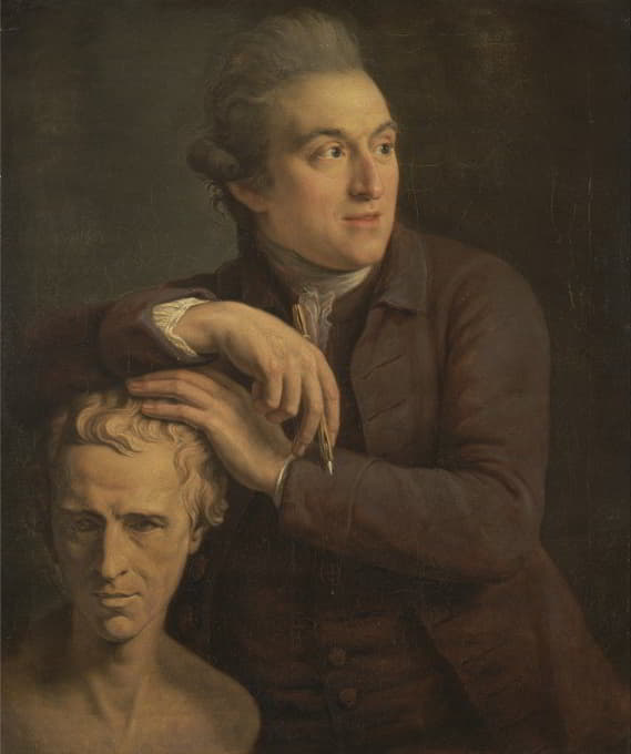 John Francis Rigaud - Joseph Nollekens with His Bust of Laurence Sterne