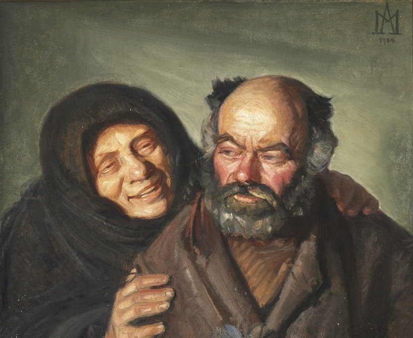 Michael Ancher - Bonatzi og glade Elsie