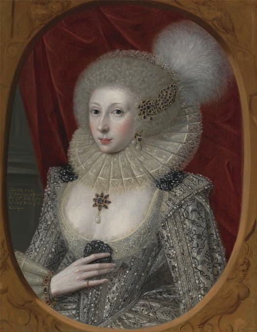 北安普敦郡布顿城堡的一位妇女的肖像，可能是弗朗西斯·科顿，蒙塔古夫人