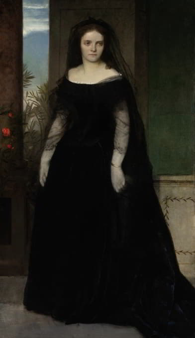 女演员范妮·亚那舍克的肖像