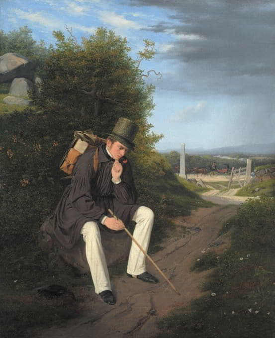 Jørgen Roed - An Artist Resting by the Roadside