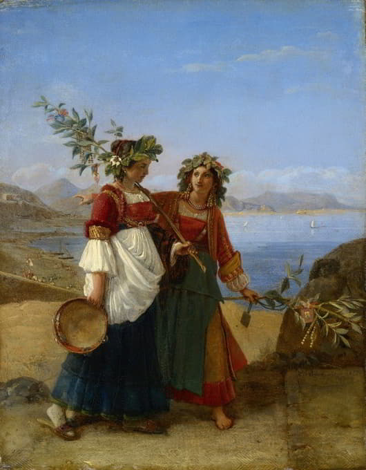 Louis Léopold Robert - Dies palmarum, Two Neapolitan Girls Returning from the Feast