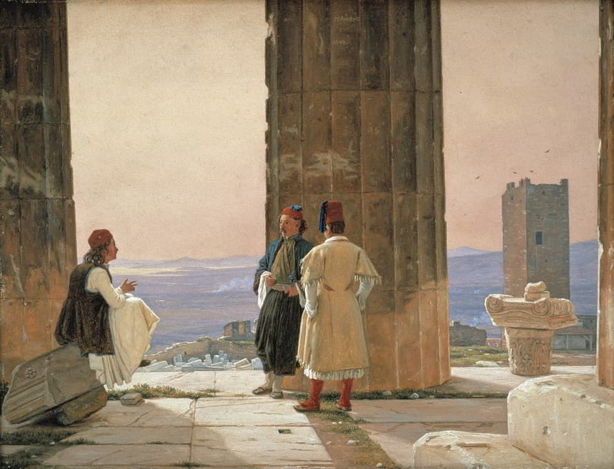 Martinus Rørbye - The View from the Temple of Athena on the Acropolis