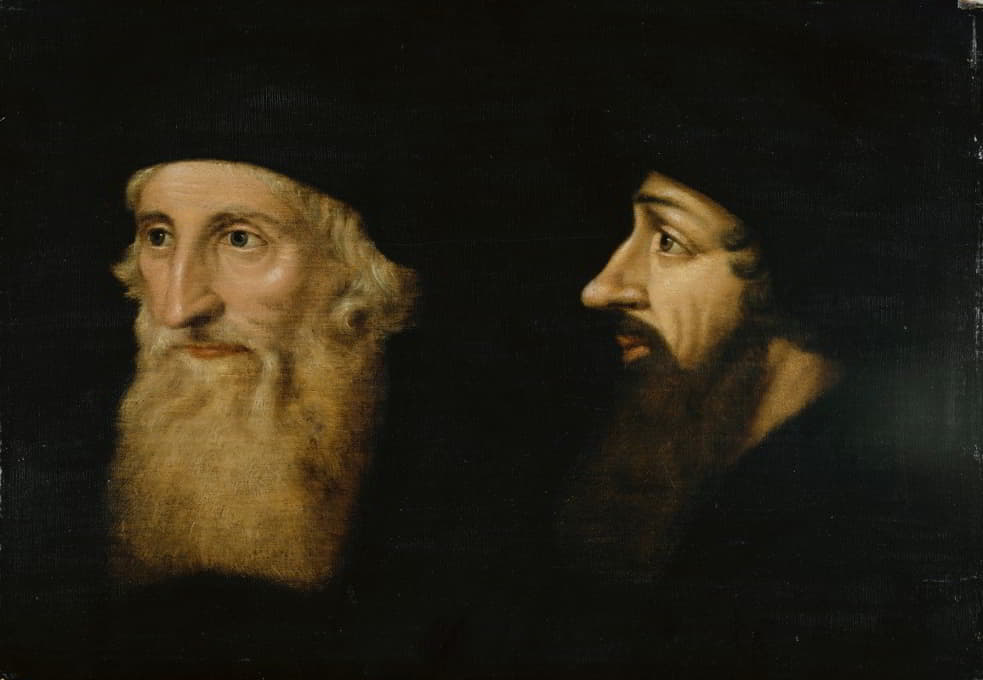 Anonymous - Double Portrait of John Wyclif and Johannes Oekolampad