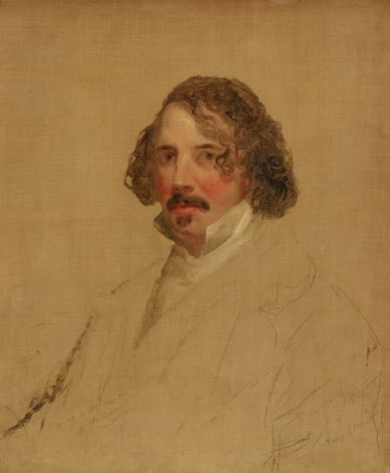 Charles Loring Elliott - Unfinished Portrait of Henry J. Brent