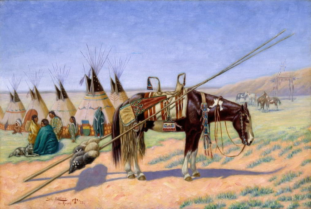 Emil W. Lenders - Indians in Camp at 101 Ranch