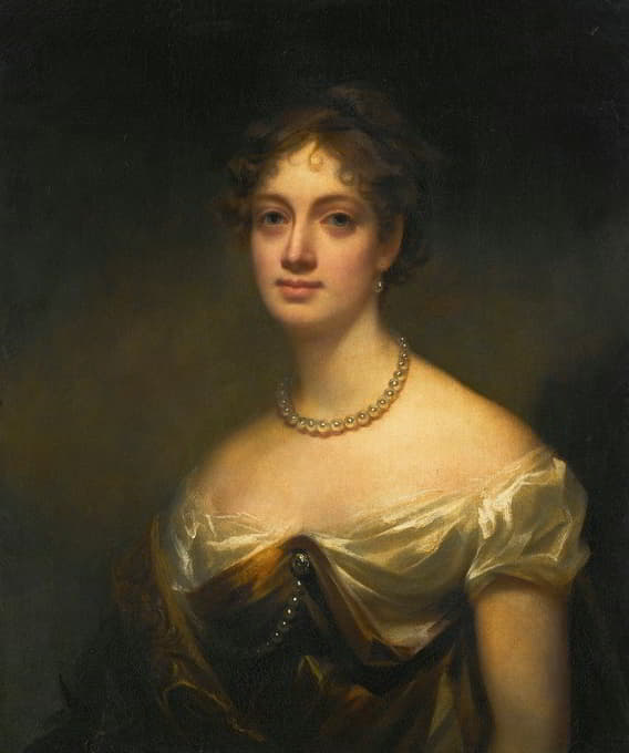 梅多班克夫人加沃克的安妮·布莱尔·马科诺奇·韦尔伍德肖像（1784-1866）