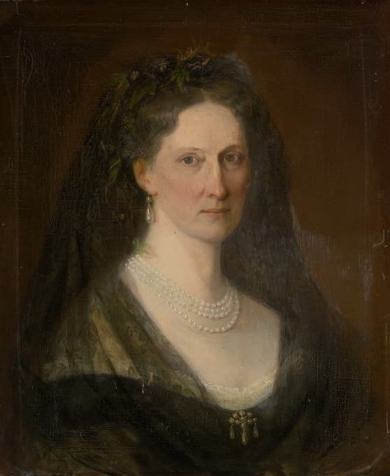 Carl Martin Ebersberg - Portrait Of Baroness Hedviga Mednyánszká