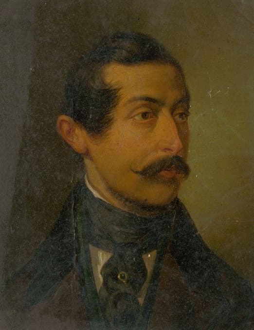Jozef Czauczik - Portrait of a Man with a Pin and a Cravat